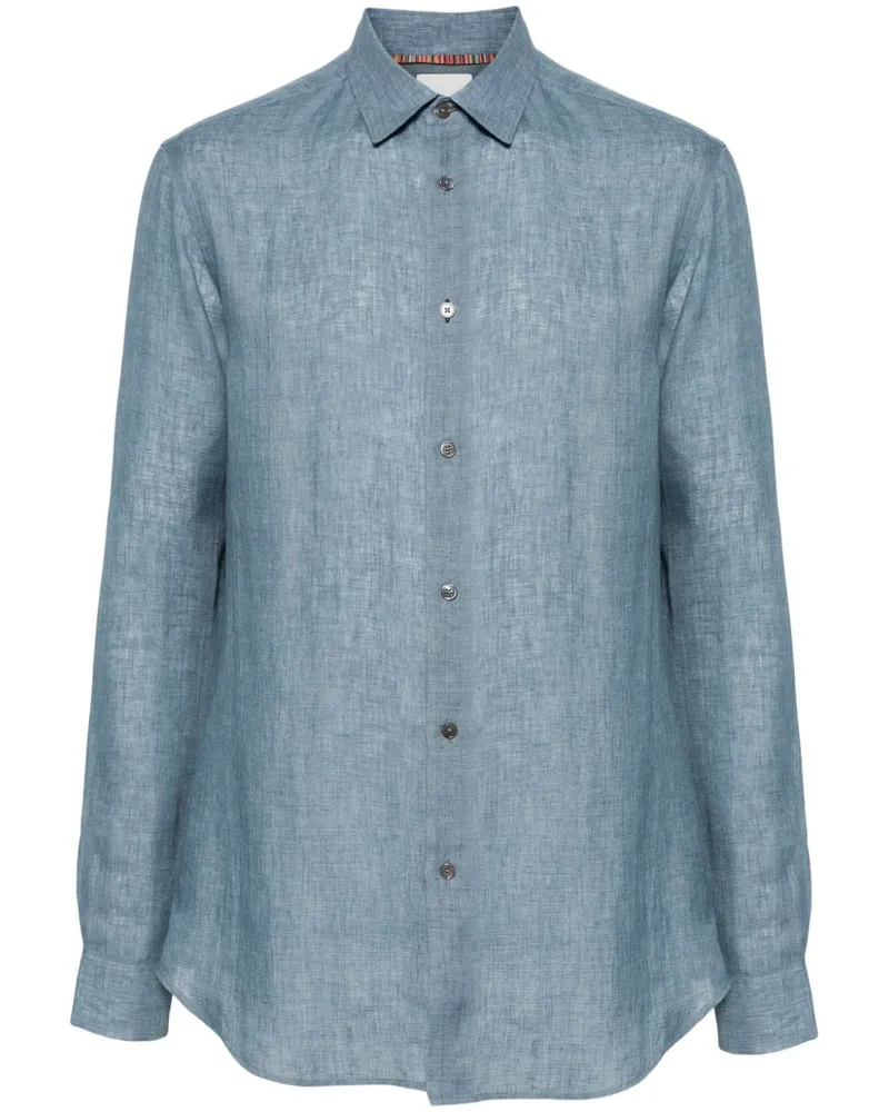 Paul Smith Hemd aus Leinen-Chambray - Blau Blau