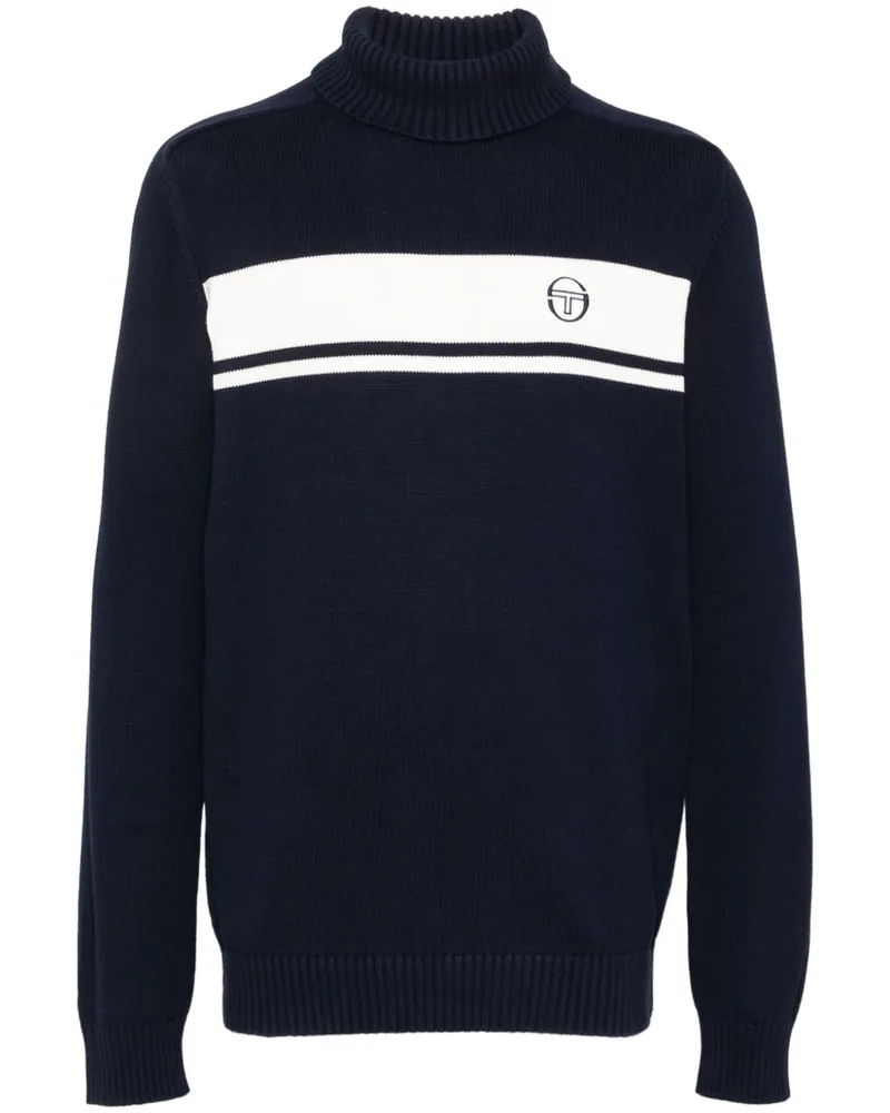 Sergio Tacchini Gestreifter Pullover - Blau Blau