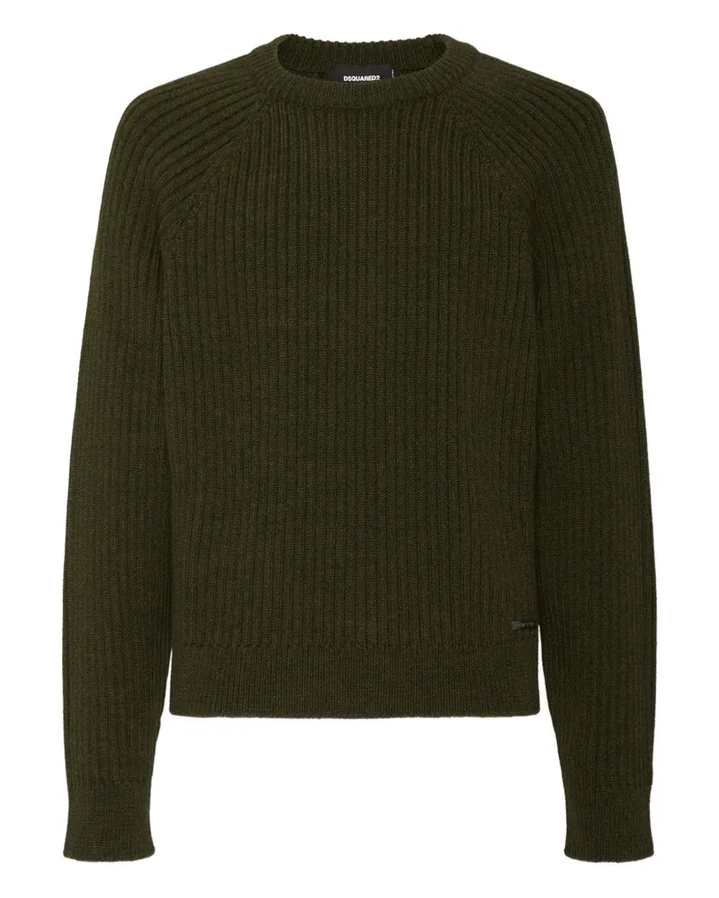 Dsquared2 Gerippter Pullover - Grün Grün