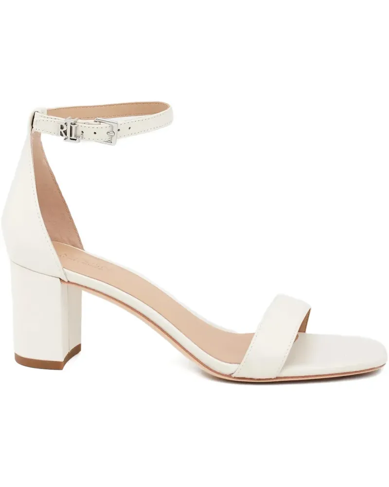 Ralph Lauren block-heel leather sandals - Weiß Weiß
