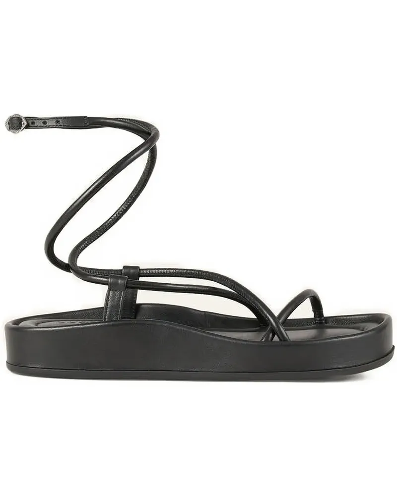 ba&sh Cesaria Plateau-Sandalen mit Schnürung - Schwarz Schwarz