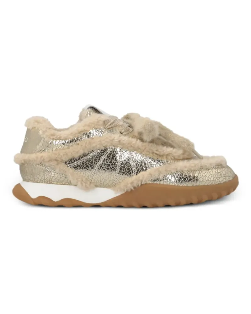 Pinko Sneakers mit Shearling-Besatz - Gold Gold