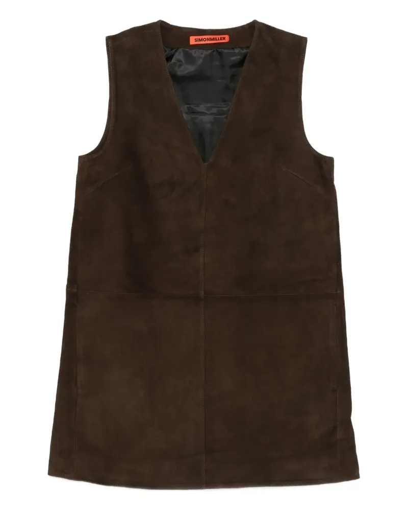 Simon Miller Fountain Minikleid aus Wildleder - Braun Braun