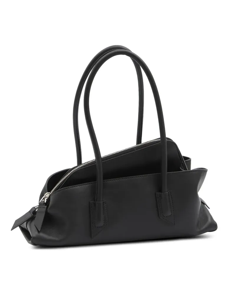 ATTICO Reißverschluss-Tasche mit röhrenförmigem Henkel - Schwarz Schwarz