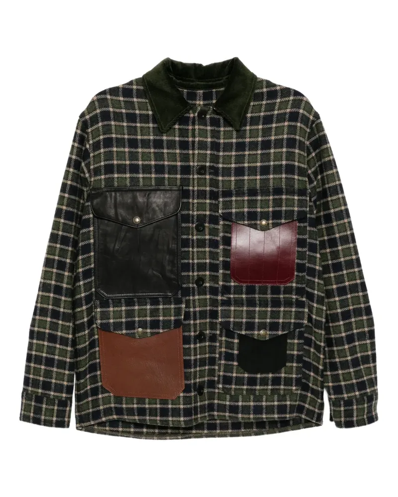Junya Watanabe check patchwork jacket - Grün Grün