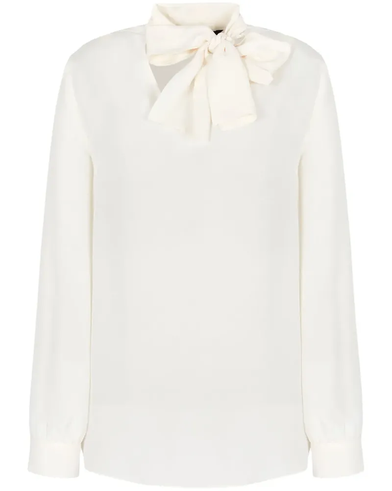 Armani Exchange Bluse mit Schleifenkragen - Braun Braun