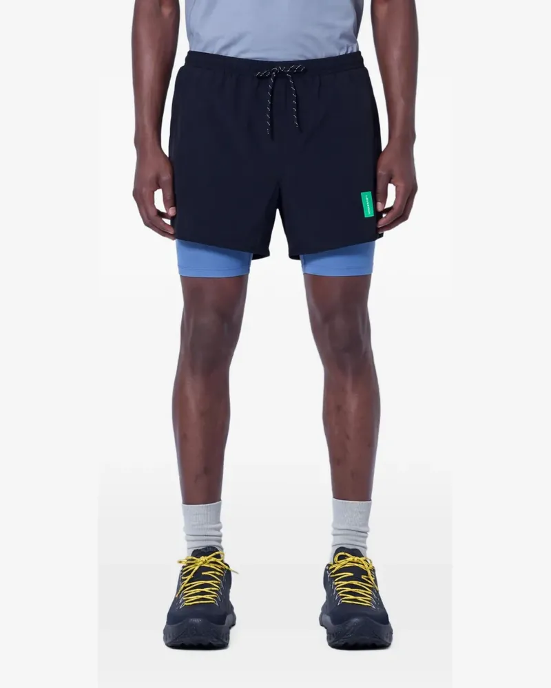 District Vision drawstring layered shorts - Schwarz Schwarz