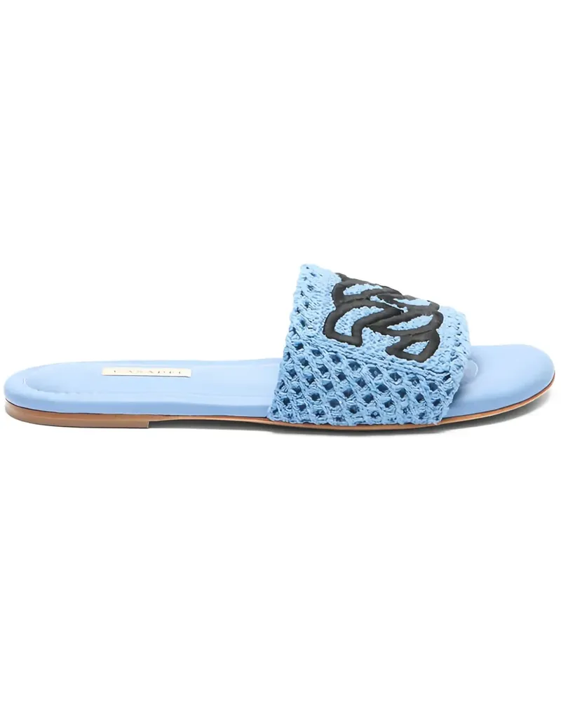 Casadei Pantoletten aus Mesh - Blau Blau