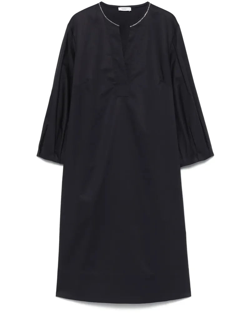 Peserico Minikleid mit Perlendetail - Schwarz Schwarz
