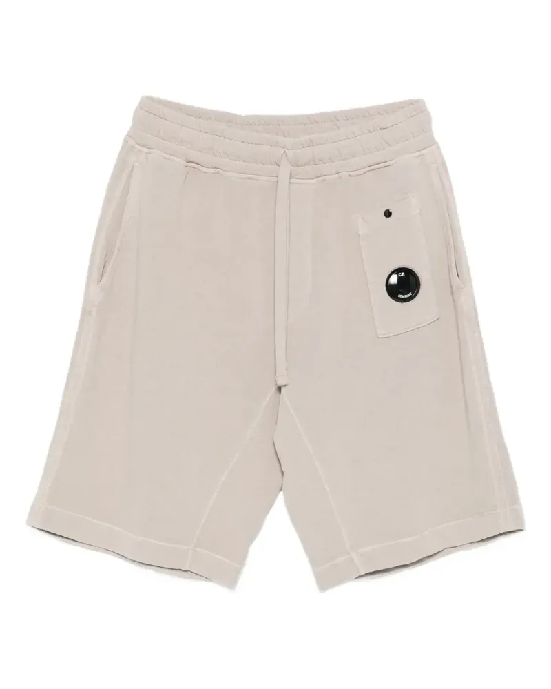 C.P. Company logo-detail track shorts - Nude Nude
