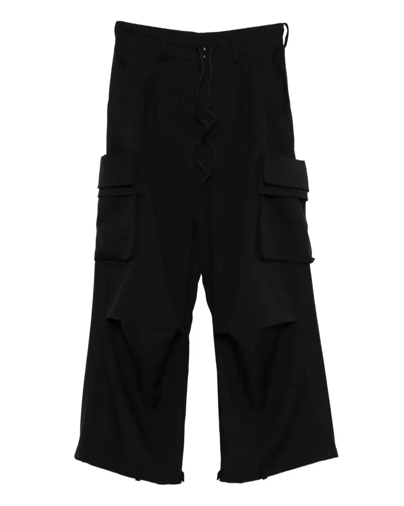 Y-3 Cargohose mit Kordelzug - Schwarz Schwarz