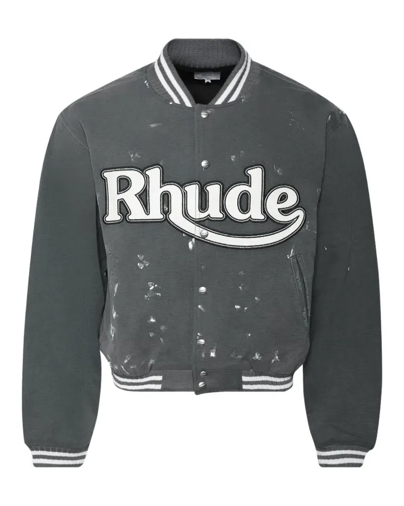 RHUDE Inferno varsity jacket - Grau Grau