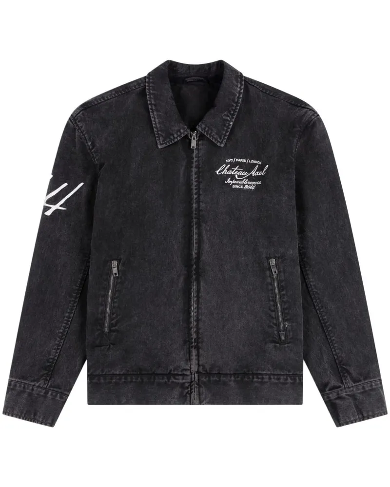 Axel Arigato Resort Jacke mit Stickerei - Schwarz Schwarz
