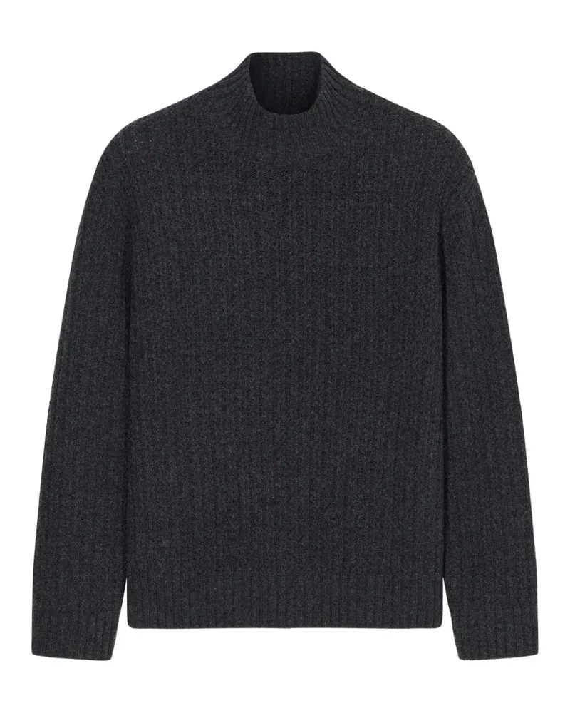 Closed ribbed-knit sweater - Schwarz Schwarz