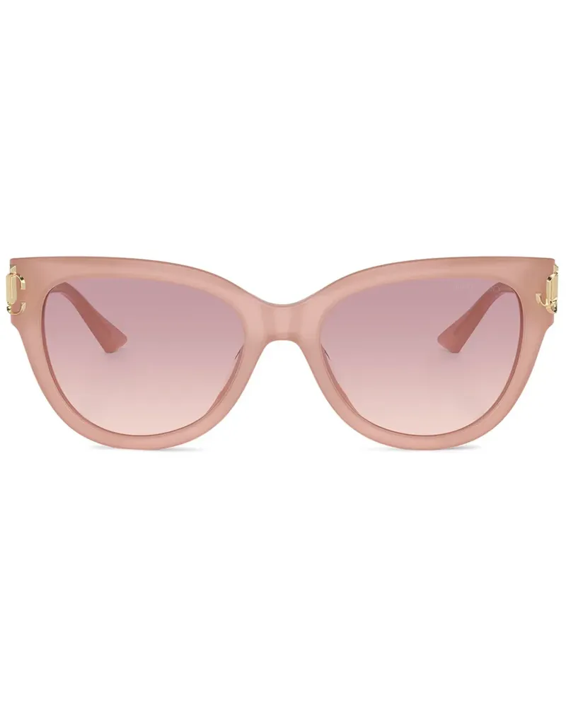 Jimmy Choo Sonnenbrille mit Logo-Schild - Rosa Rosa
