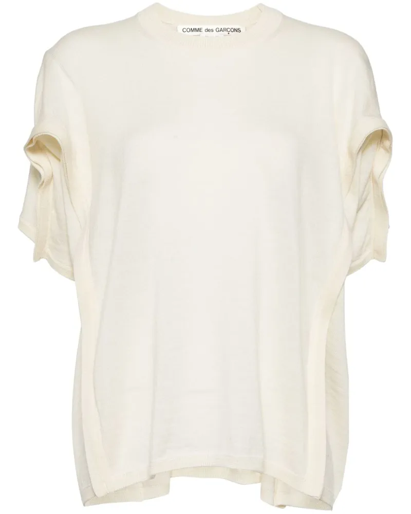 Comme des Garçons Strickoberteil im Layering-Look - Weiß Weiß