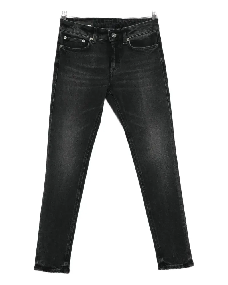 Dondup logo-appliqué skinny-cut jeans - Schwarz Schwarz