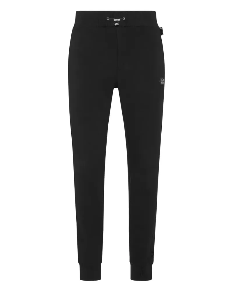 Philipp Plein Jogginghose mit Nieten - Schwarz Schwarz