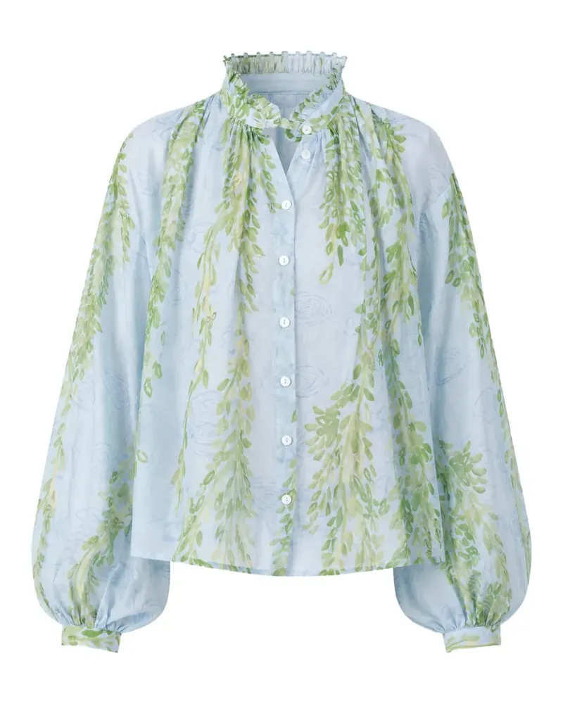 Thierry Colson Slava floral-print blouse - Blau Blau
