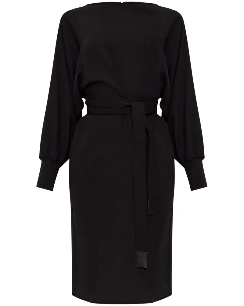 Emporio Armani Kleid mit Gürtel - Schwarz Schwarz