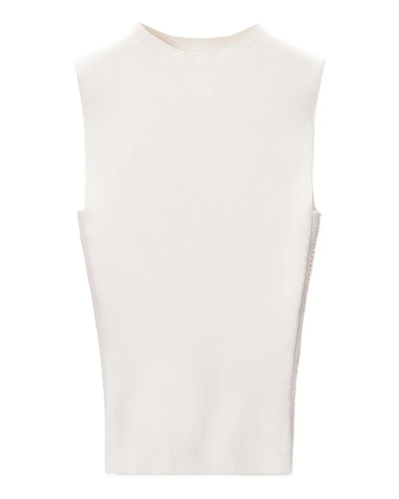 Alexander Wang logo-tape ribbed tank top - Weiß Weiß