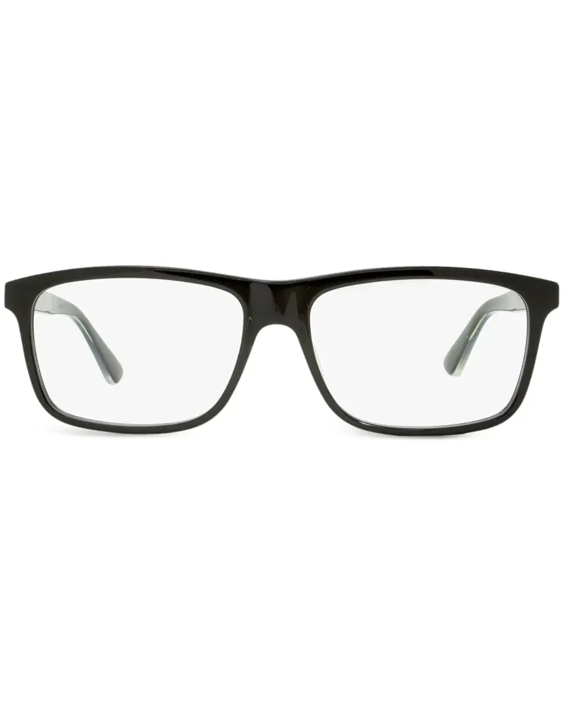 Gucci Eckige Brille - Schwarz Schwarz