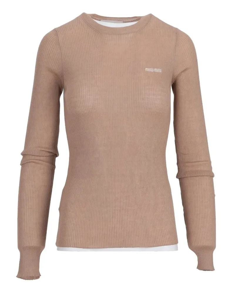 Miu Miu crew-neck sweater - Braun Braun