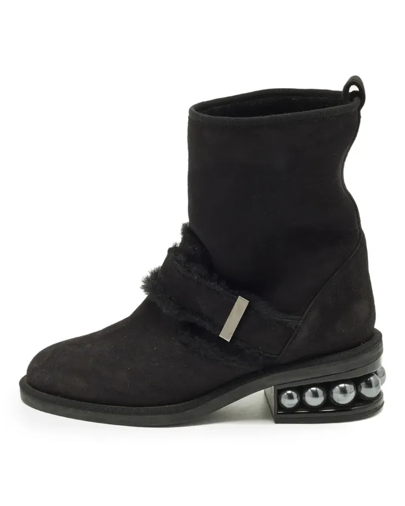 Nicholas Kirkwood Casati faux-fur trim ankle boots - Schwarz Schwarz