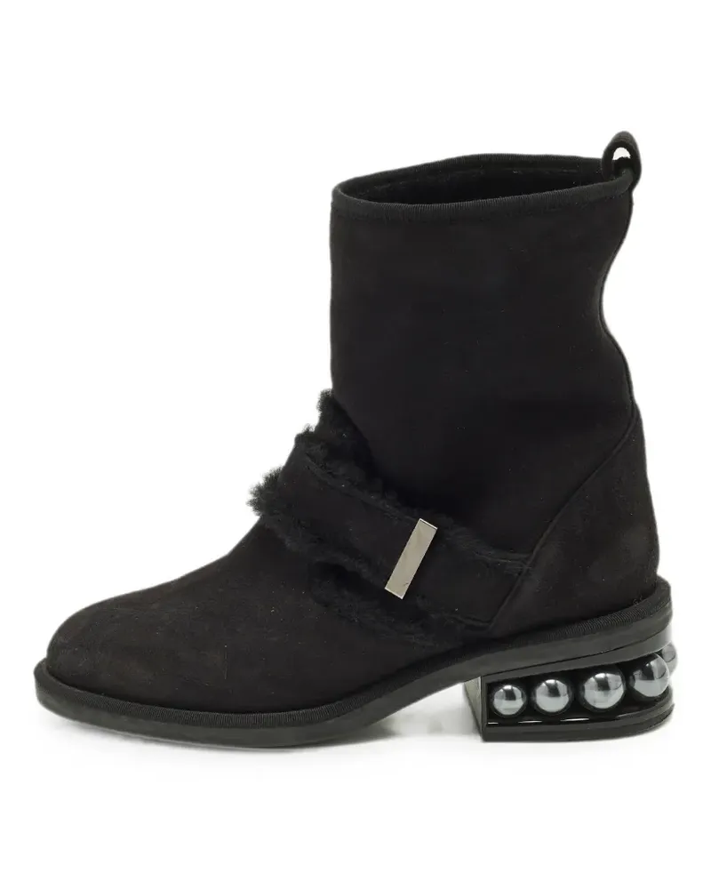 Nicholas Kirkwood Casati faux-fur trim ankle boots - Schwarz Schwarz
