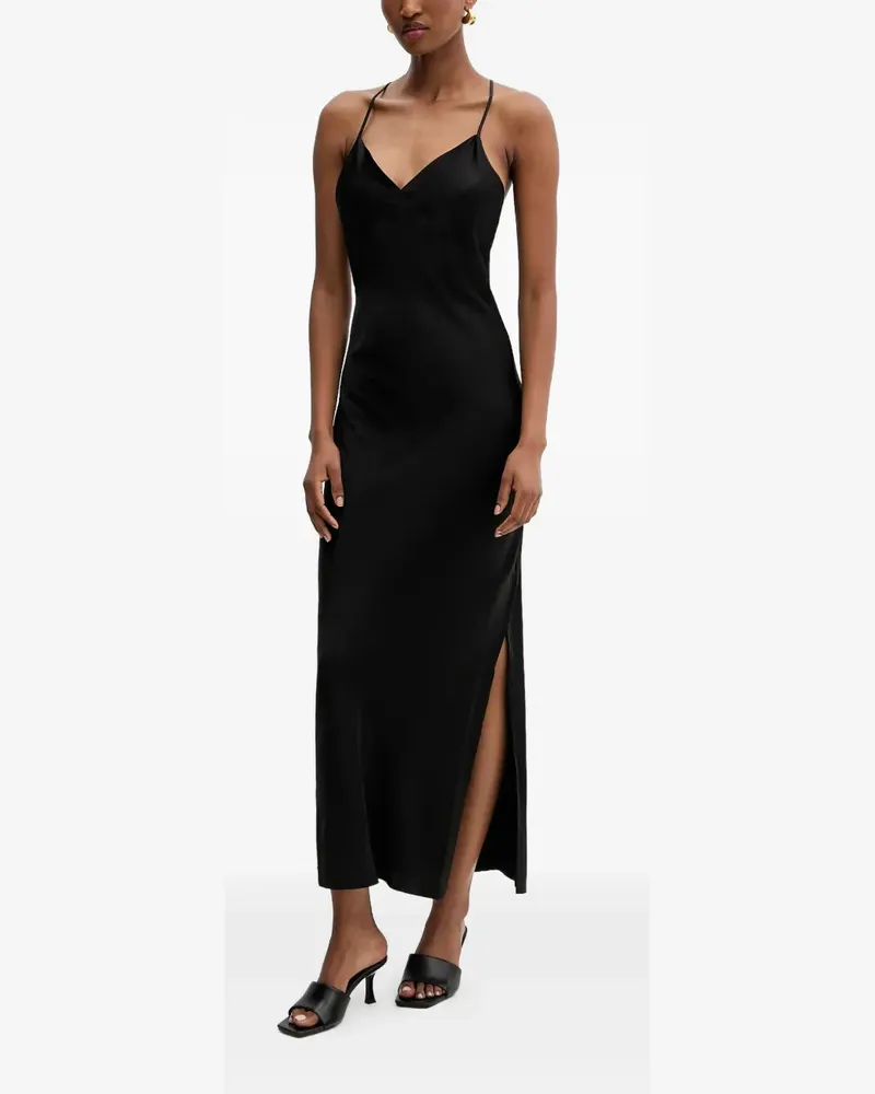 Silvian Heach spaghetti-strap slit maxi dress - Schwarz Schwarz