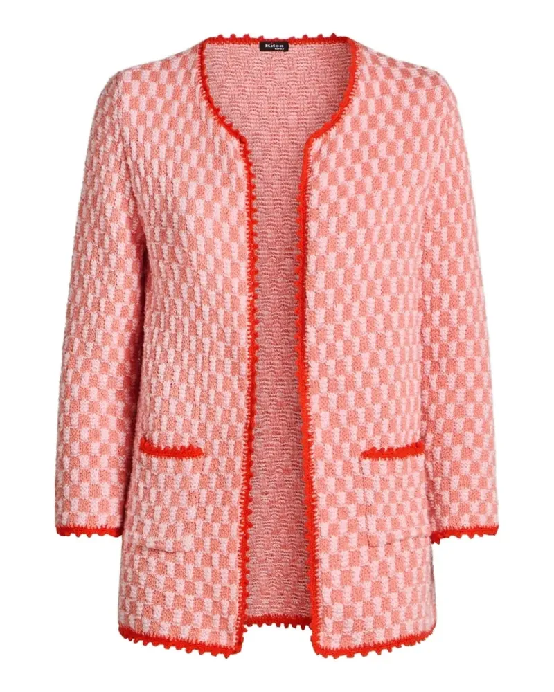 Kiton Tweed-Jacke mit Kompaktbindung - Rosa Rosa