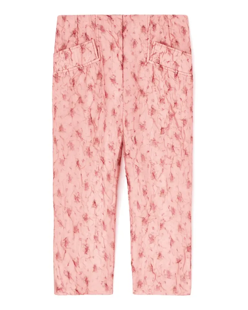 Ganni Shorts mit Blumen-Print - Rosa Rosa
