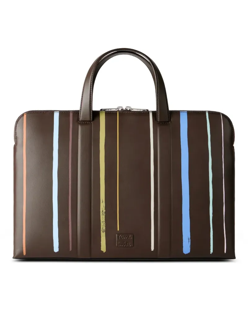 Paul Smith stripes top-handle briefcase - Braun Braun