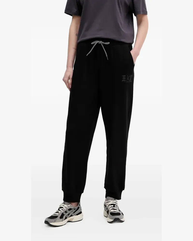EA7 Visibility logo-print tracksuit - Schwarz Schwarz