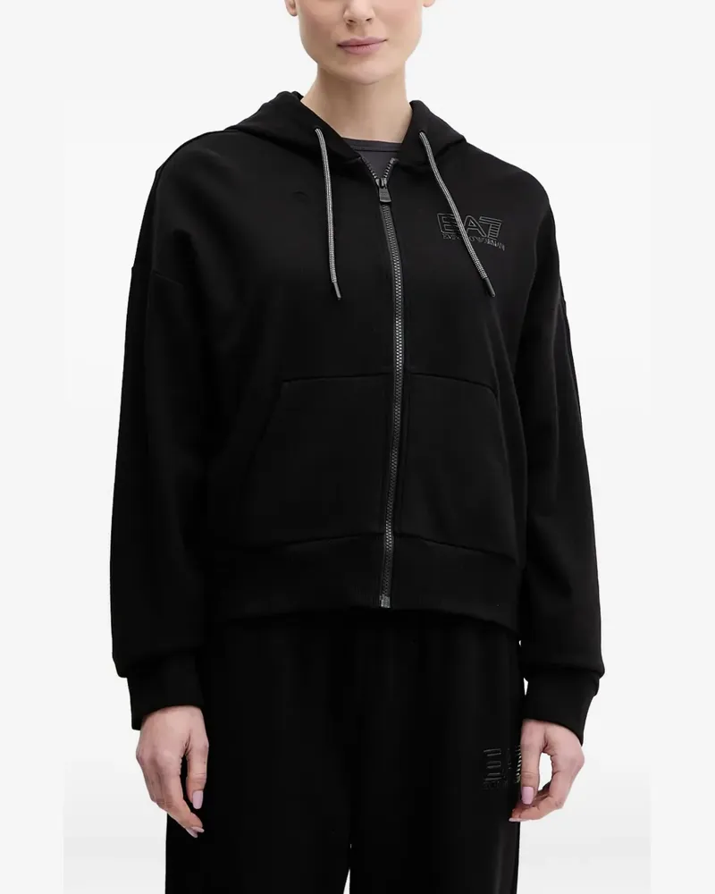 EA7 Visibility logo-print tracksuit - Schwarz Schwarz