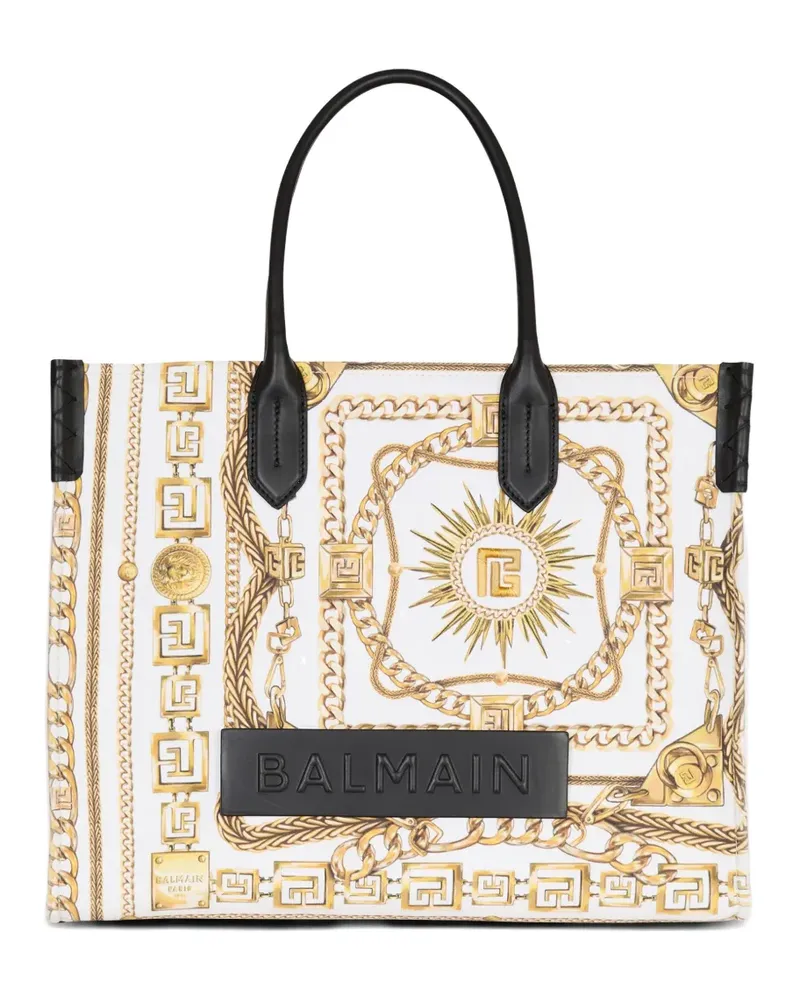 Balmain Mittelgroße B-Army Tote Bag - Weiß Weiß