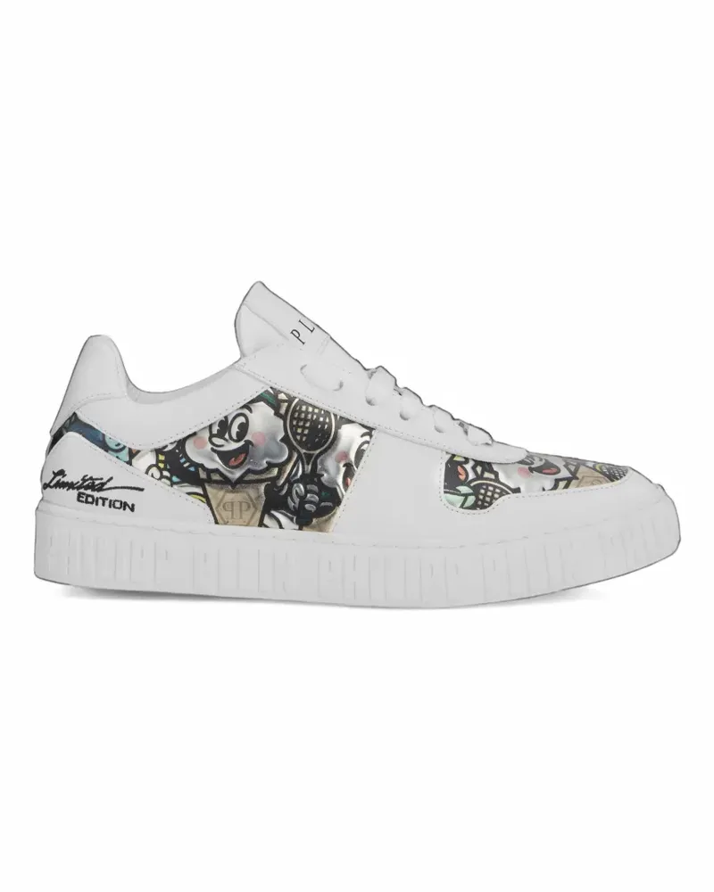 Philipp Plein 3D Sneakers mit Applikation - Weiß Weiß