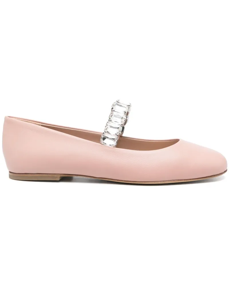 Casadei Ballerinas mit Kristallen - Rosa Rosa