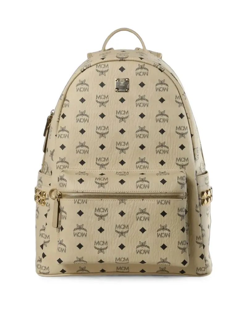 MCM Stark monogram-print backpack - Nude Nude