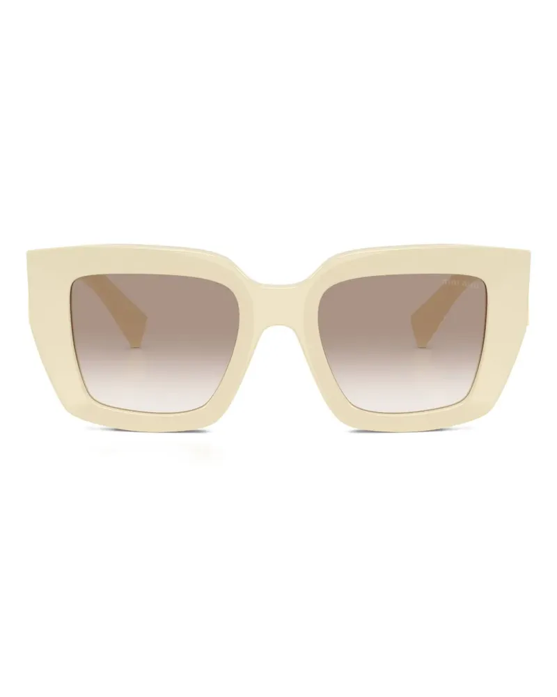 Miu Miu Sonnenbrille mit eckigem Gestell - Nude Nude