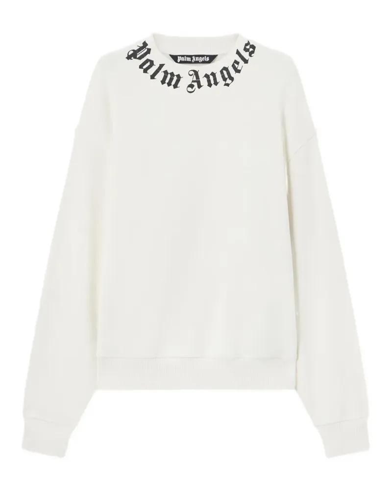 Palm Angels Sweatshirt mit Logo - Weiß Weiß