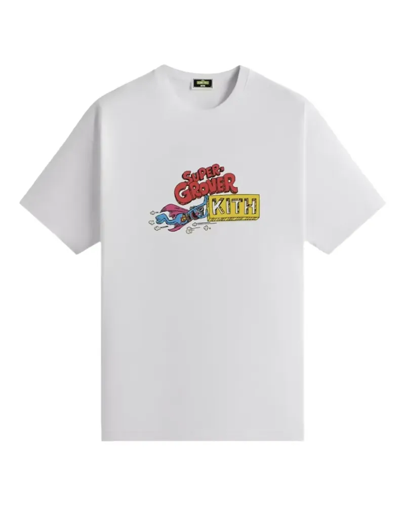 KITH Stadium Sesame Street Super Grover "White" T-Shirt - Weiß Weiß