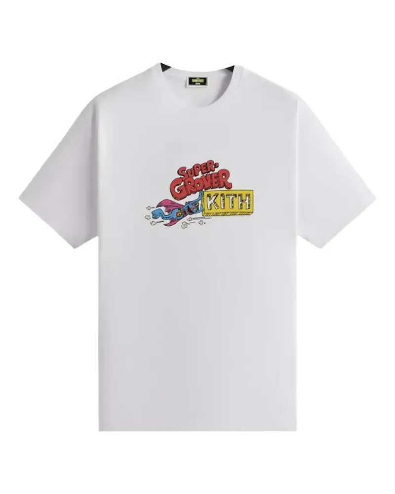 KITH Stadium Sesame Street Super Grover "White" T-shirt - Weiß Weiß