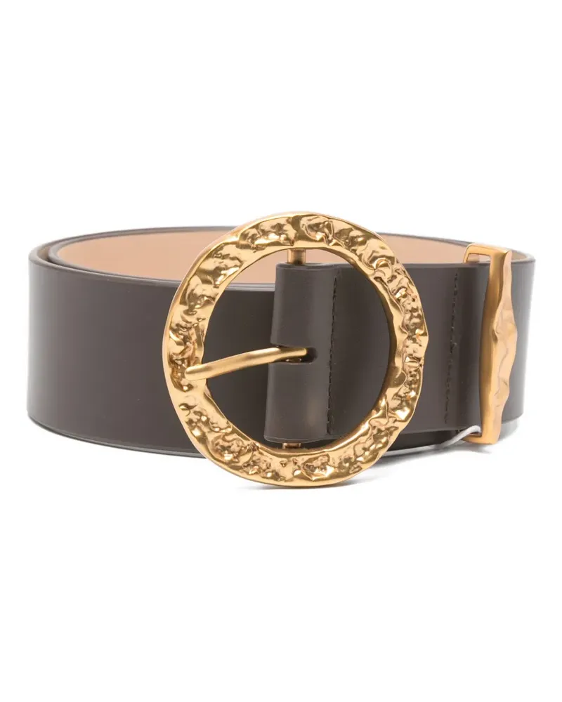 Zimmermann Solena textured round buckle belt - Braun Braun