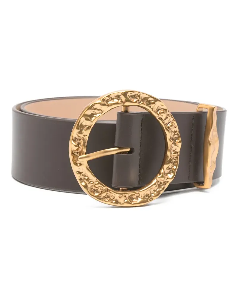 Zimmermann Solena textured round buckle belt - Braun Braun