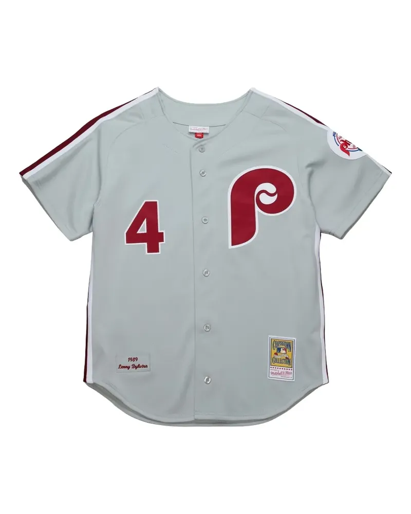 Mitchell & Ness Lenny Dykstra Philadelphia Phillies 1989 Hemd - Grau Grau