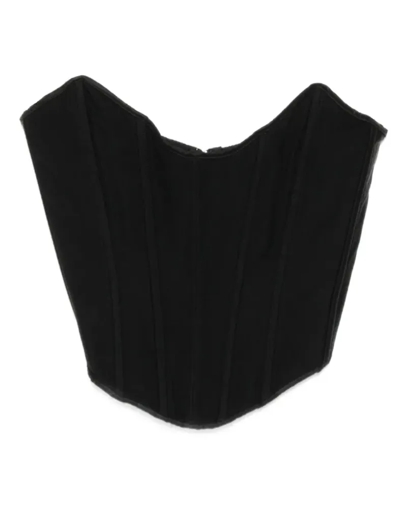 Kiki De Montparnasse Corsage im Smoking-Stil - Schwarz Schwarz