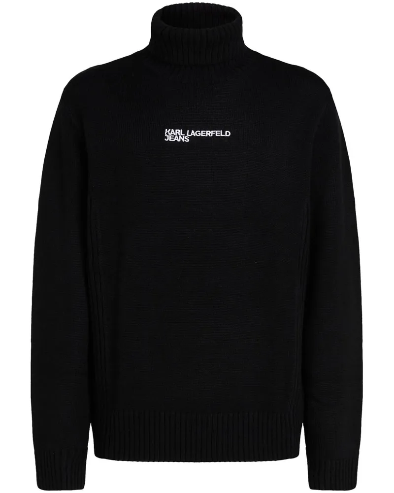 Karl Lagerfeld Pullover mit Logo - Schwarz Schwarz