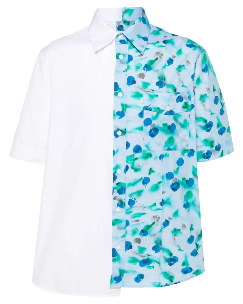 Marni Hemd mit Blumen-Print Blau