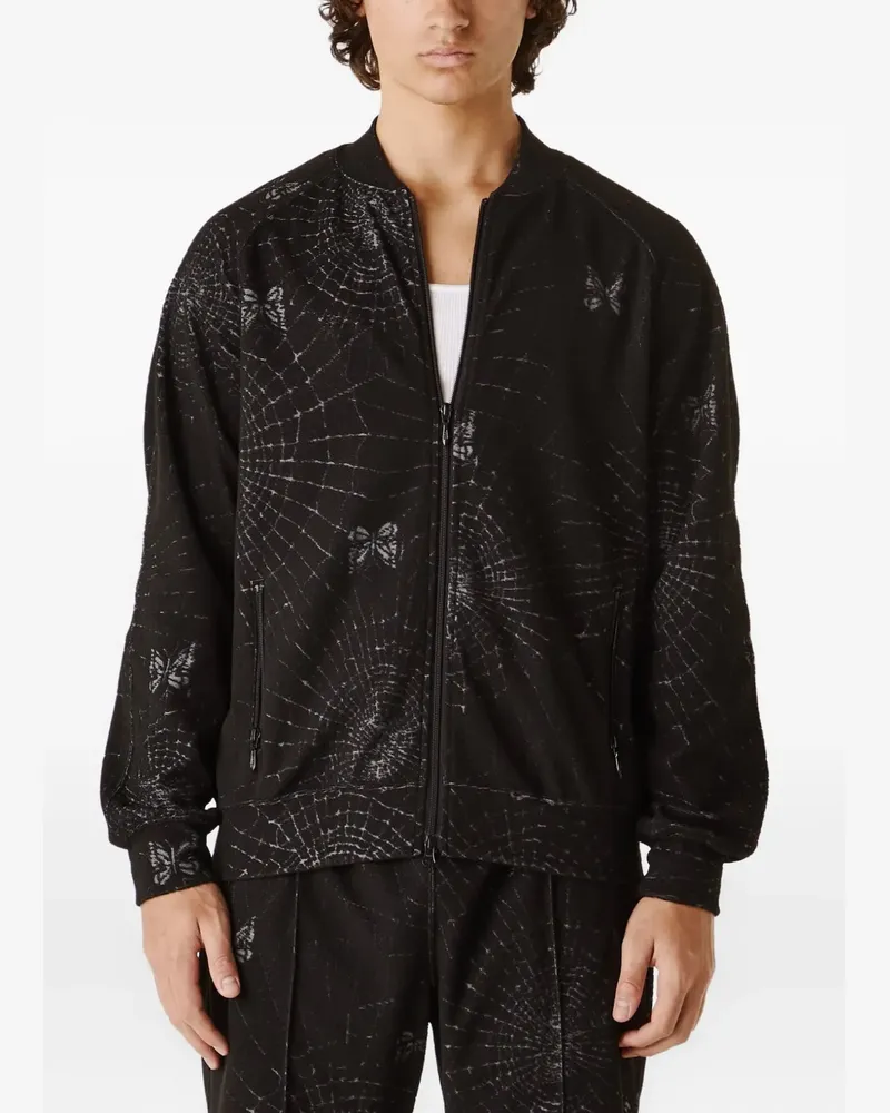 NEEDLES web-print track pants - Schwarz Schwarz